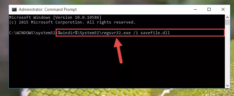 Reregistering the Savefile.dll library in the system (for 64 Bit)