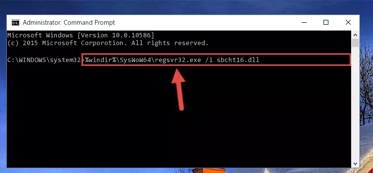 Deleting the Sbcht16.dll library's problematic registry in the Windows Registry Editor