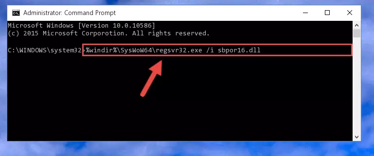 Uninstalling the broken registry of the Sbpor16.dll file from the Windows Registry Editor (for 64 Bit)