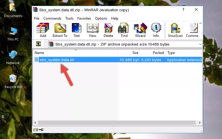 Copying the Sbs_system.data.dll file into the software's file folder