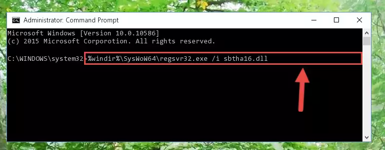 Uninstalling the broken registry of the Sbtha16.dll library from the Windows Registry Editor (for 64 Bit)