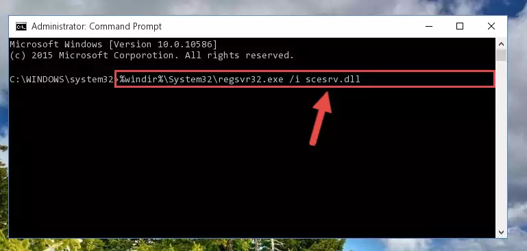 Deleting the Scesrv.dll file's problematic registry in the Windows Registry Editor