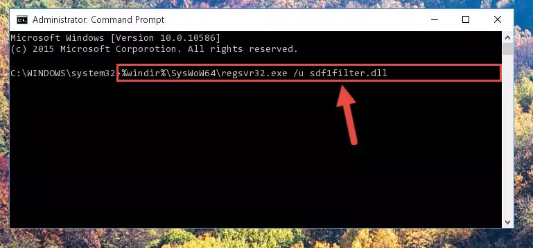 Creating a clean registry for the Sdf1filter.dll library (for 64 Bit)