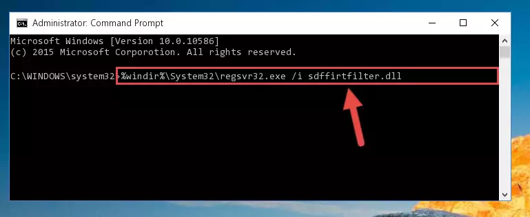 Deleting the Sdffirtfilter.dll file's problematic registry in the Windows Registry Editor