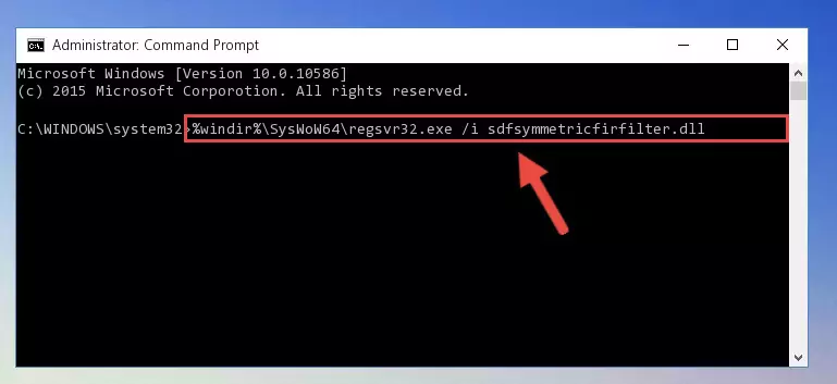 Deleting the damaged registry of the Sdfsymmetricfirfilter.dll