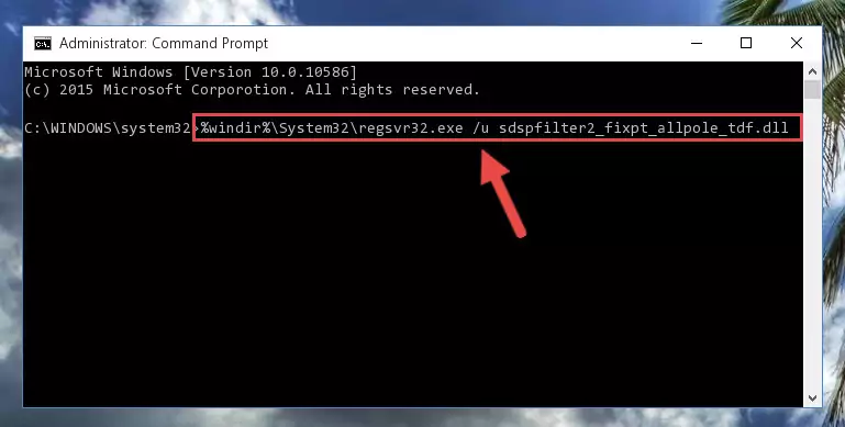 Extracting the Sdspfilter2_fixpt_allpole_tdf.dll library