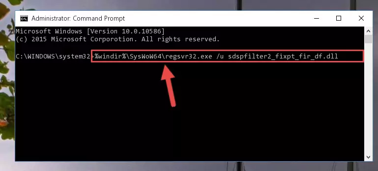 Creating a new registry for the Sdspfilter2_fixpt_fir_df.dll file