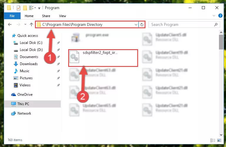 Uninstalling the Sdspfilter2_fixpt_iir_df1.dll file's problematic registry from Regedit (for 64 Bit)