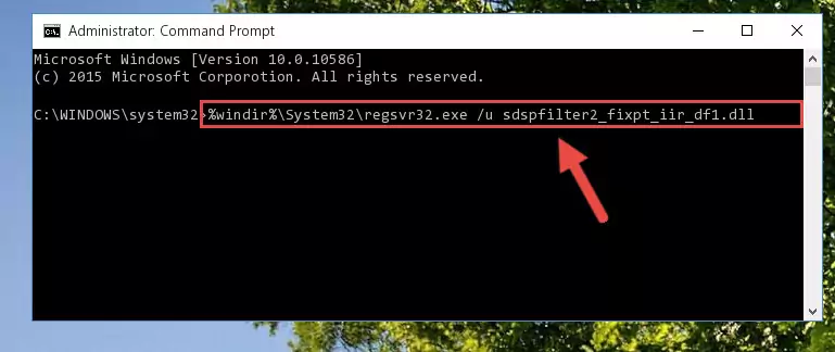 Extracting the Sdspfilter2_fixpt_iir_df1.dll file from the .zip file