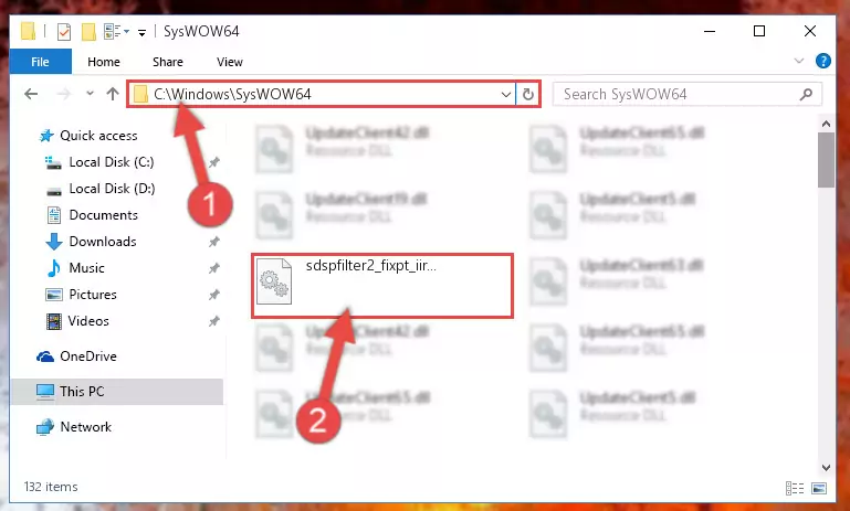 Extracting the Sdspfilter2_fixpt_iir_df2.dll library to the desktop