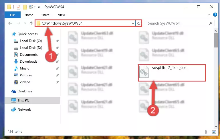 Extracting the Sdspfilter2_fixpt_sos_df1.dll file to the desktop