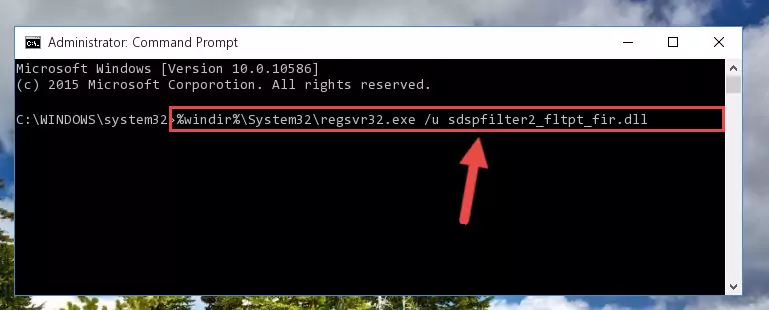 Extracting the Sdspfilter2_fltpt_fir.dll library from the .zip file
