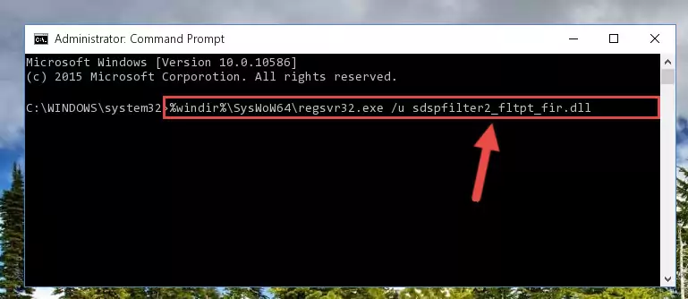 Creating a new registry for the Sdspfilter2_fltpt_fir.dll library