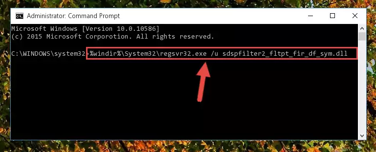 Extracting the Sdspfilter2_fltpt_fir_df_sym.dll file from the .zip file