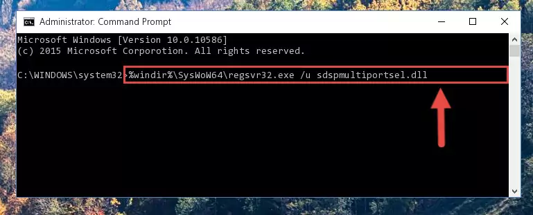 Creating a new registry for the Sdspmultiportsel.dll file in the Windows Registry Editor