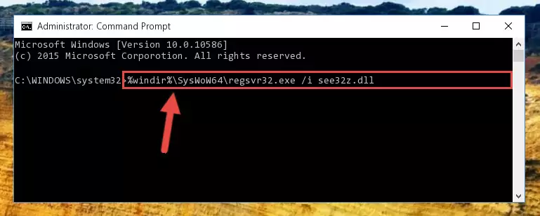Uninstalling the damaged See32z.dll library's registry from the system (for 64 Bit)