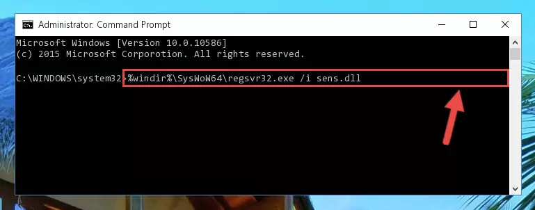 Uninstalling the Sens.dll library from the system registry