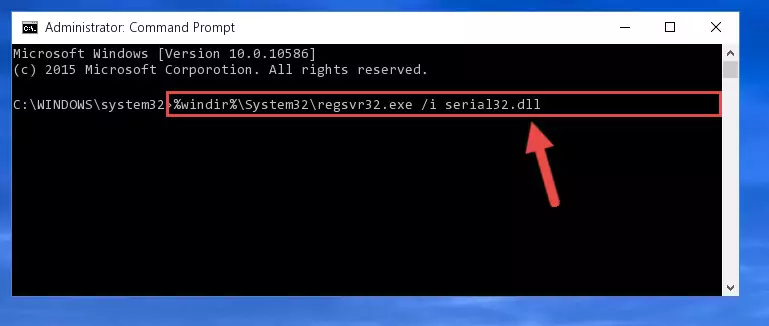 Deleting the damaged registry of the Serial32.dll