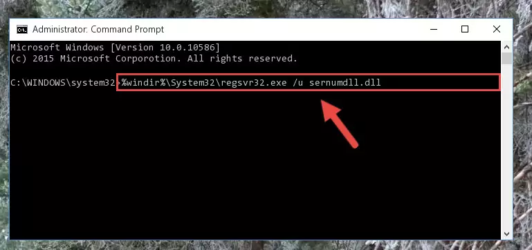 Extracting the Sernumdll.dll library from the .zip file