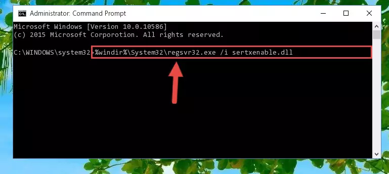 Uninstalling the Sertxenable.dll file from the system registry