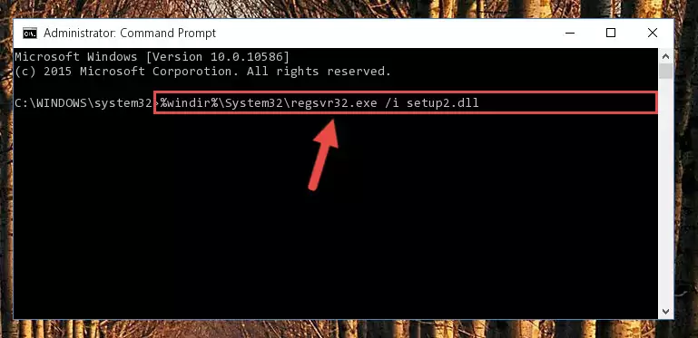 Reregistering the Setup2.dll file in the system (for 64 Bit)
