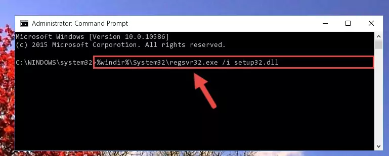 Reregistering the Setup32.dll file in the system (for 64 Bit)