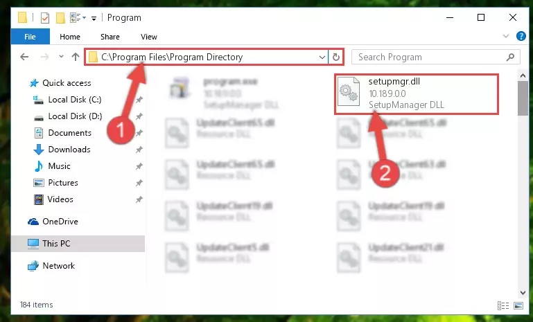Uninstalling the Setupmgr.dll file's broken registry from the Registry Editor (for 64 Bit)