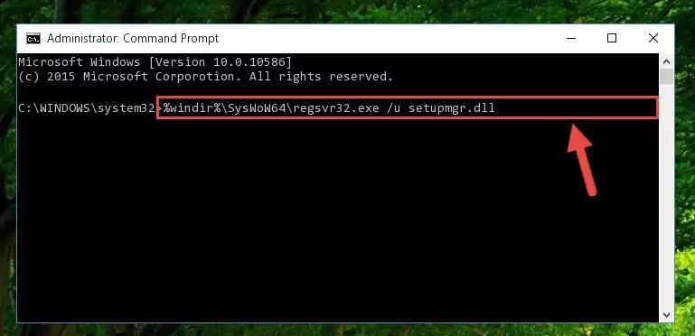 Creating a new registry for the Setupmgr.dll file in the Windows Registry Editor