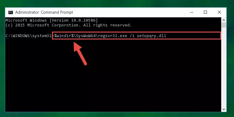 Cleaning the problematic registry of the Setupqry.dll library from the Windows Registry Editor
