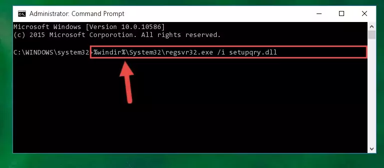 Reregistering the Setupqry.dll library in the system (for 64 Bit)