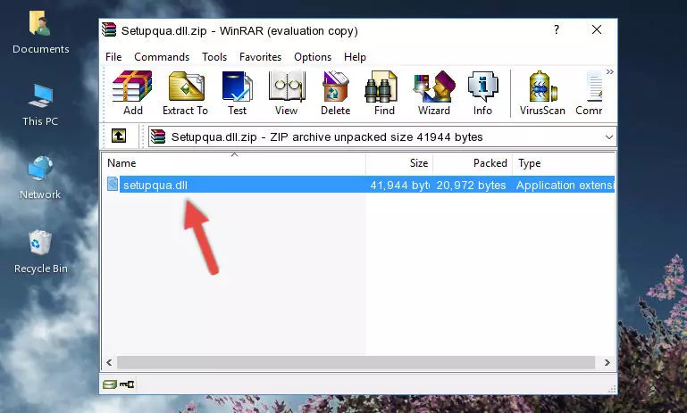 Copying the Setupqua.dll library into the program's installation directory