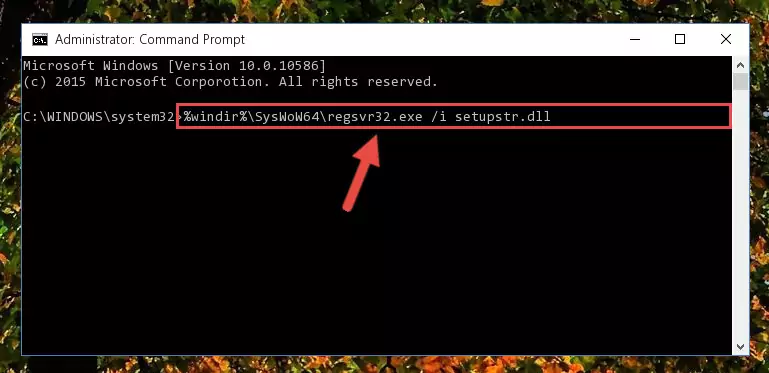 Uninstalling the Setupstr.dll library's problematic registry from Regedit (for 64 Bit)