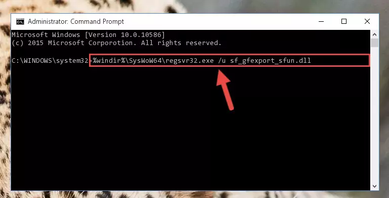 Creating a clean registry for the Sf_gfexport_sfun.dll library (for 64 Bit)