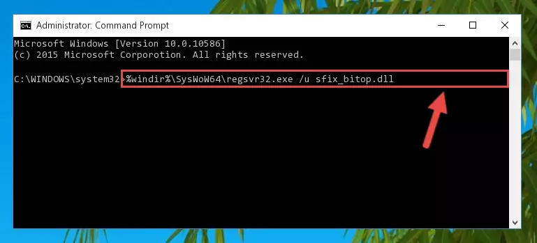 Creating a new registry for the Sfix_bitop.dll file in the Windows Registry Editor