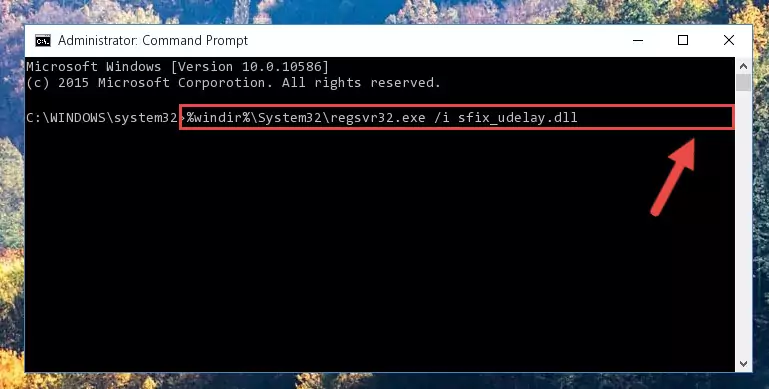 Uninstalling the Sfix_udelay.dll file from the system registry