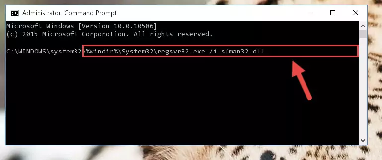 Reregistering the Sfman32.dll library in the system (for 64 Bit)