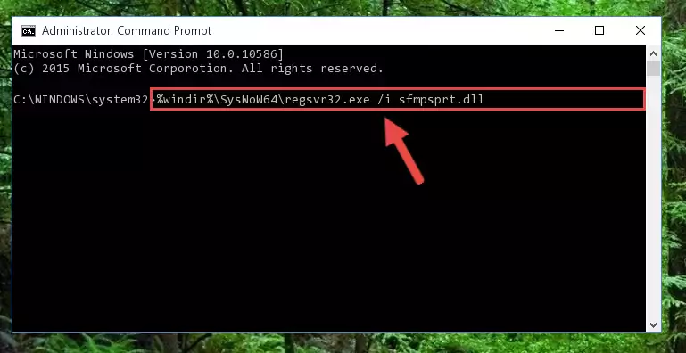 Cleaning the problematic registry of the Sfmpsprt.dll file from the Windows Registry Editor
