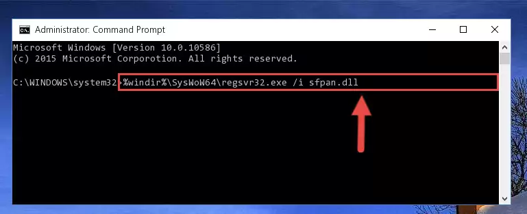 Uninstalling the Sfpan.dll file from the system registry