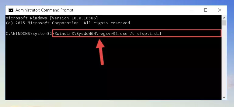Creating a clean registry for the Sfspti.dll file (for 64 Bit)