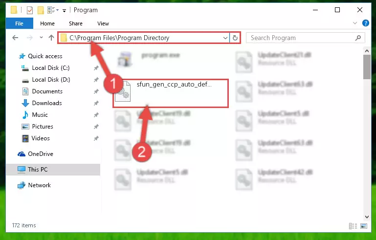 Uninstalling the Sfun_gen_ccp_auto_defs.dll library's problematic registry from Regedit (for 64 Bit)
