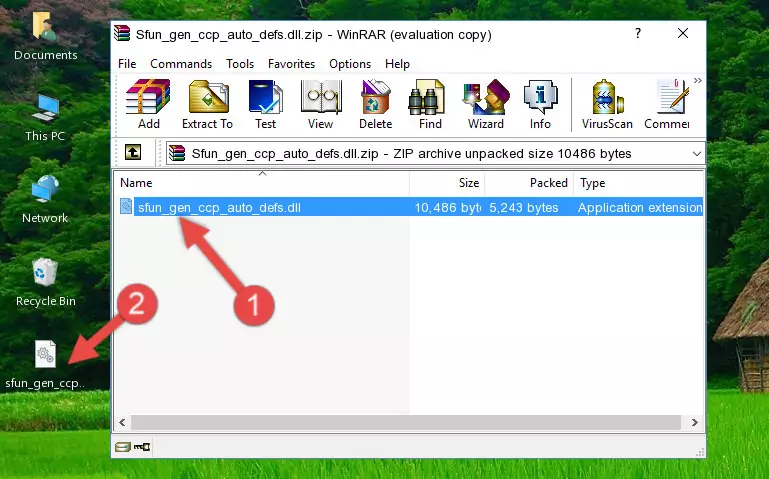 Copying the Sfun_gen_ccp_auto_defs.dll library into the installation directory of the program.