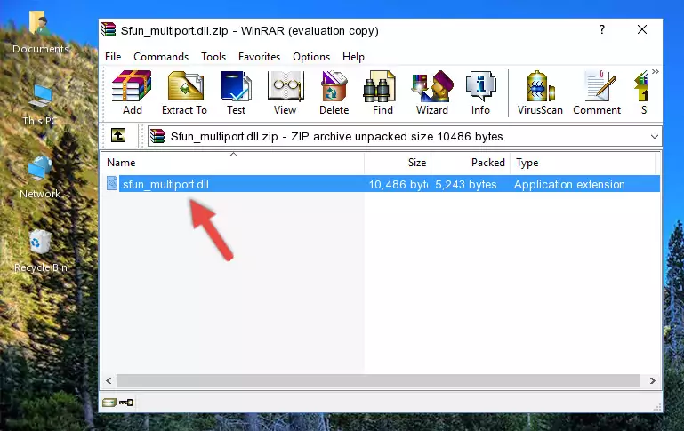 Copying the Sfun_multiport.dll library into the installation directory of the program.