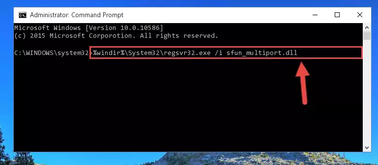 Cleaning the problematic registry of the Sfun_multiport.dll library from the Windows Registry Editor