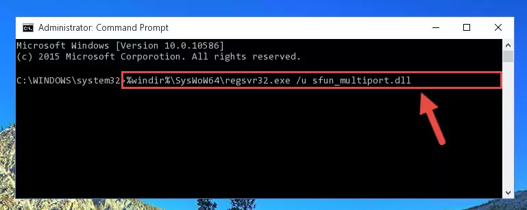 Creating a clean registry for the Sfun_multiport.dll library (for 64 Bit)