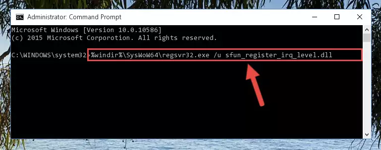 Creating a clean registry for the Sfun_register_irq_level.dll file (for 64 Bit)