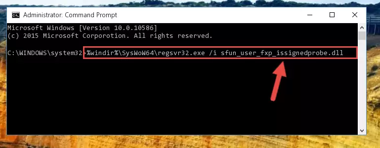 Cleaning the problematic registry of the Sfun_user_fxp_issignedprobe.dll file from the Windows Registry Editor
