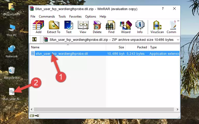 Copying the Sfun_user_fxp_wordlengthprobe.dll library into the installation directory of the program.