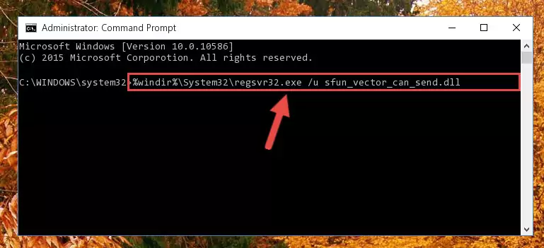 Extracting the Sfun_vector_can_send.dll library from the .zip file