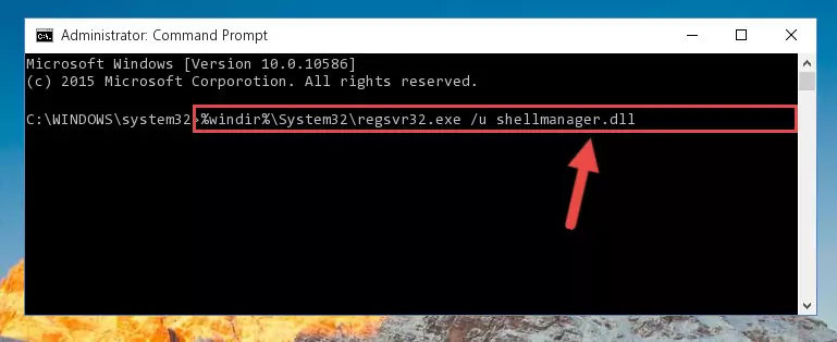 Creating a new registry for the Shellmanager.dll file in the Windows Registry Editor