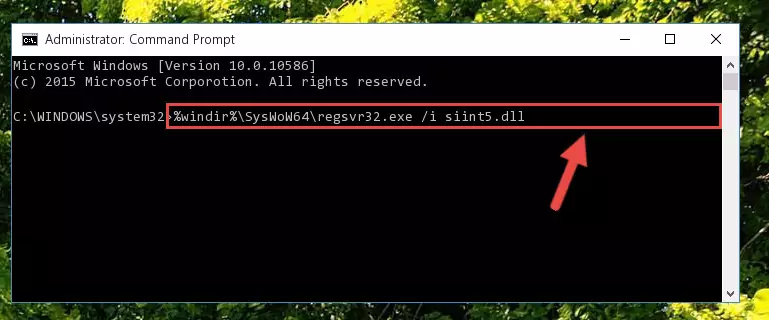 Uninstalling the Siint5.dll library from the system registry